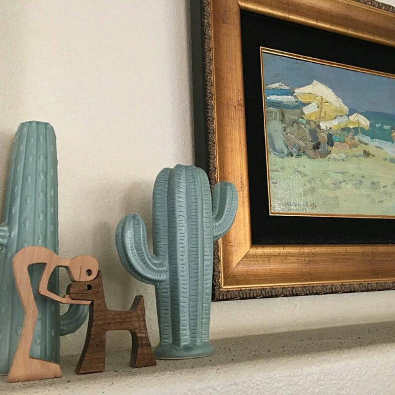 Handcrafted Wooden Pet Figurine Decor