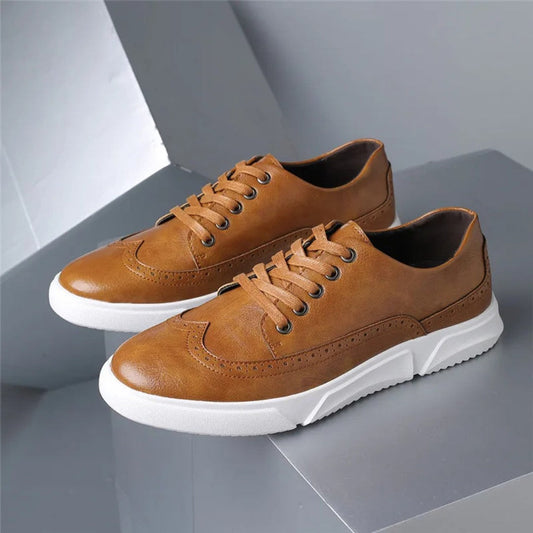 Classic Lace Up Leather Shoes - Cofik