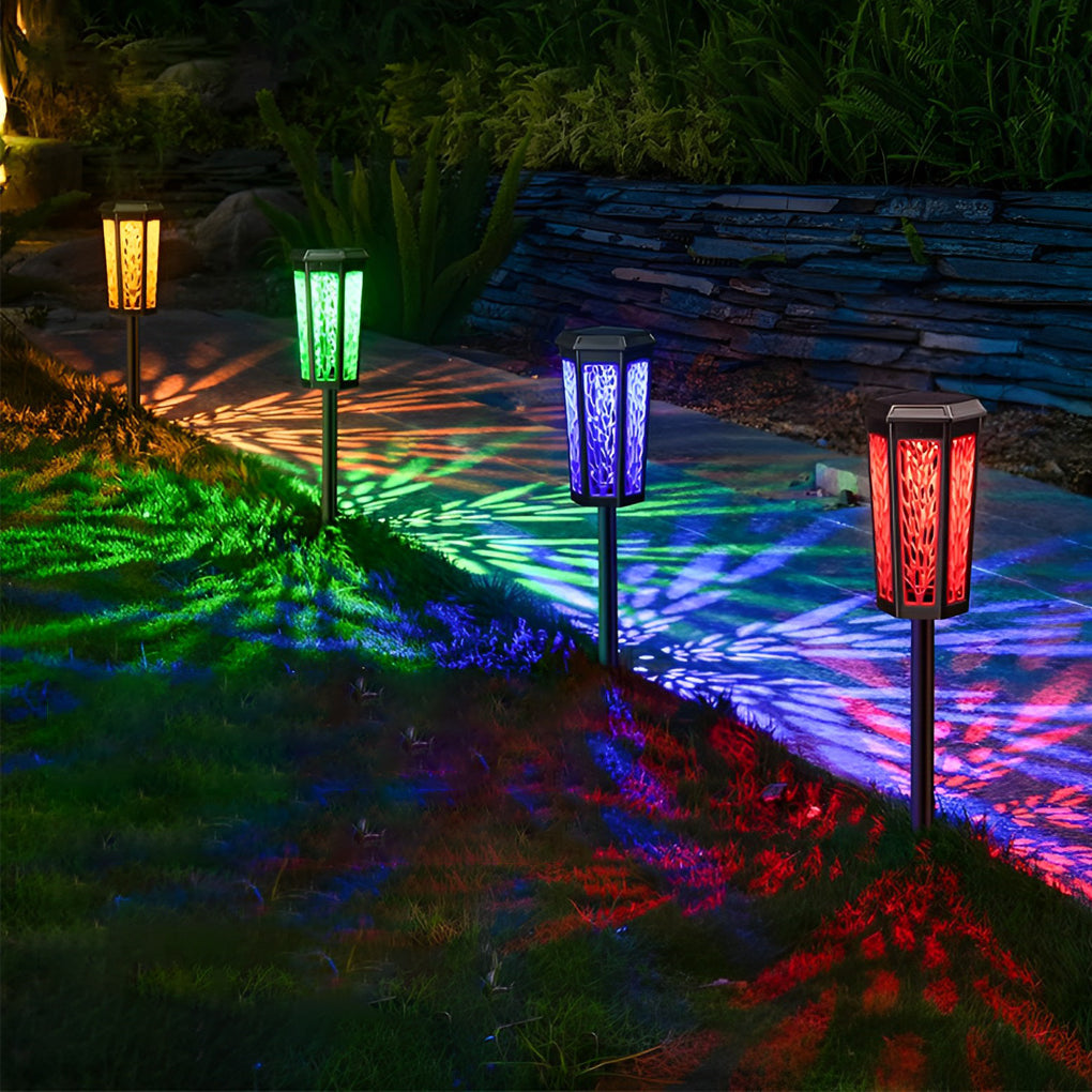 Outdoor Solar Powered Color Changing LED Garden Lamp