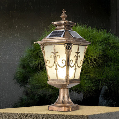 Vintage Design Outdoor Solar Powered Fence Post Lights