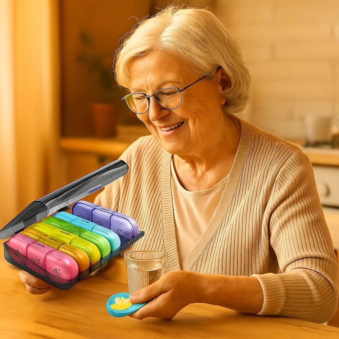 Daily Pill Box Organizer - Easy Open 7 Day Planner