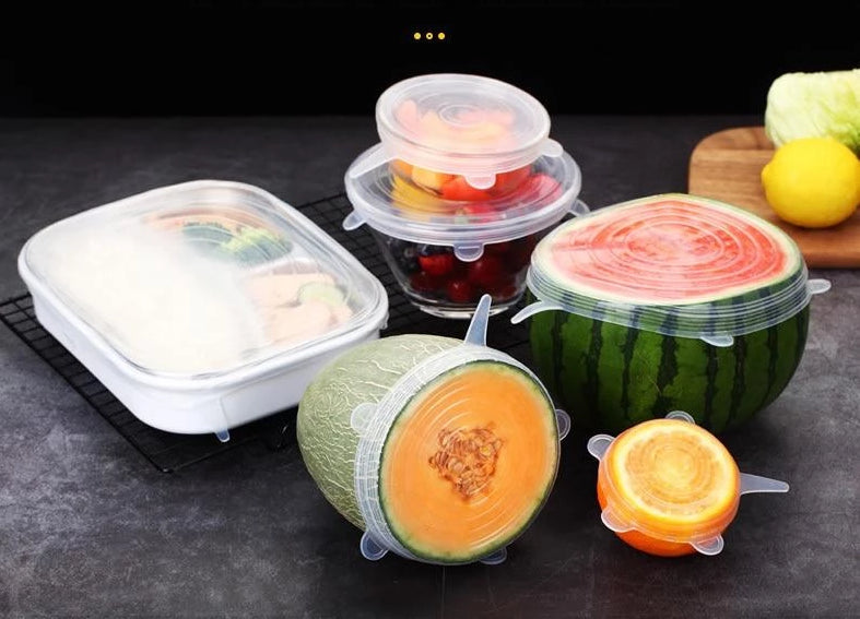Reusable Silicone Food Covers Set