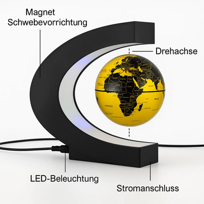 Glowing LED Floating Globe Lamp with Magnetic Base
