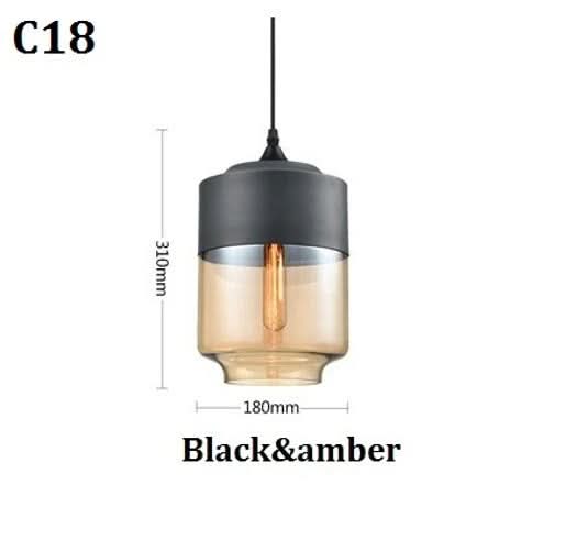 Unique Wooden Glass Hanging Lamp Adjustable