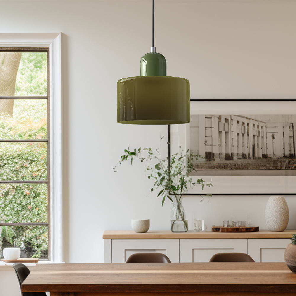 Sleek Contemporary Glass Pendant Light For Kitchen Island