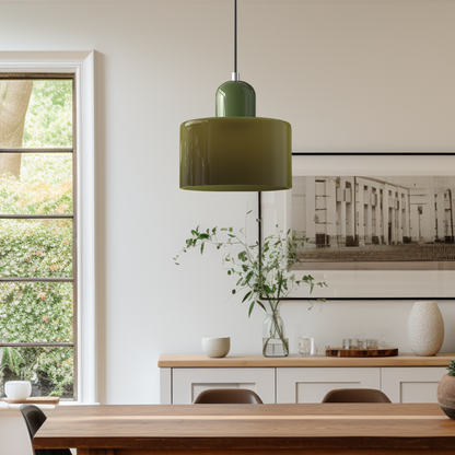 Sleek Contemporary Glass Pendant Light For Kitchen Island