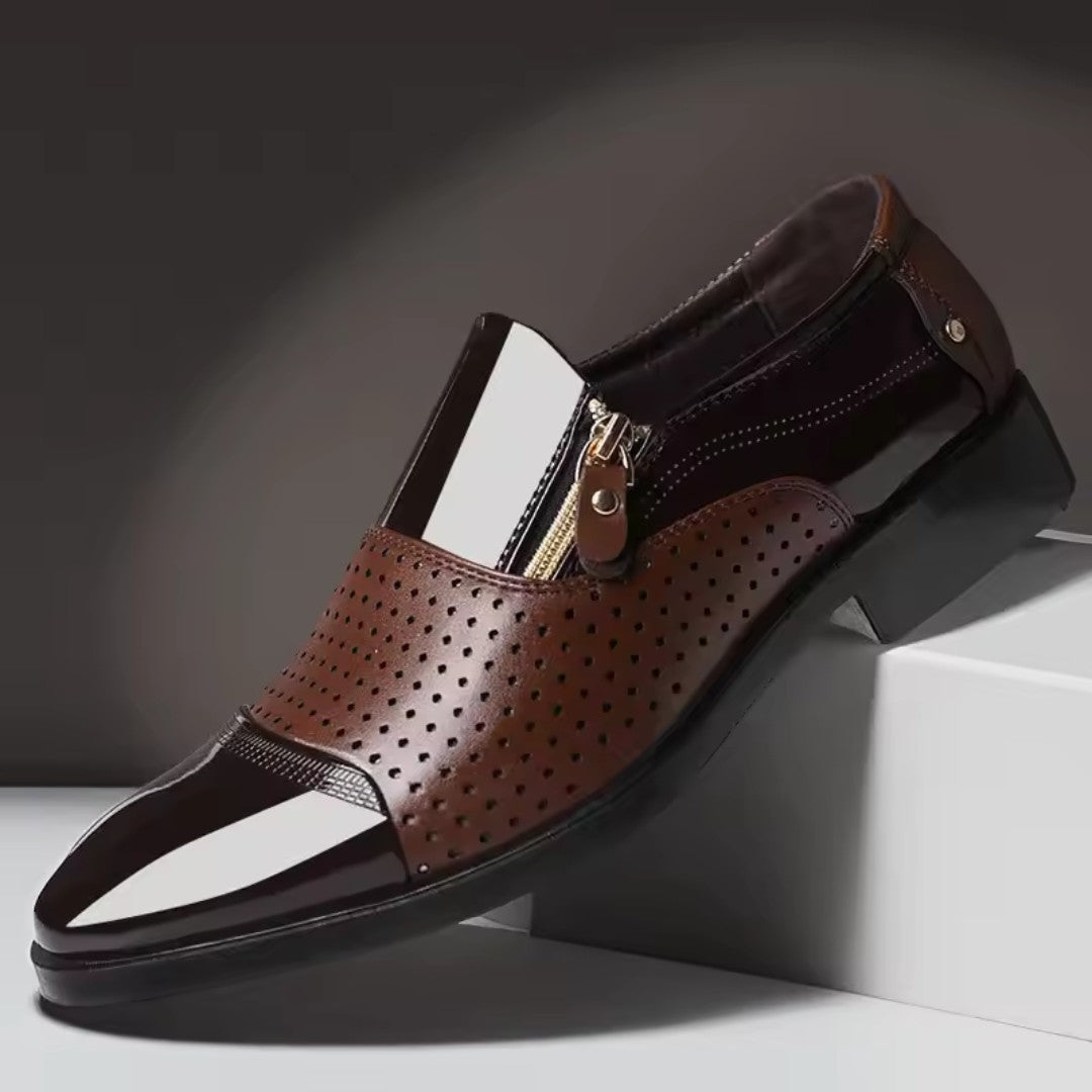 Sleek High Heel Ankle Shoes with Zipper Closure