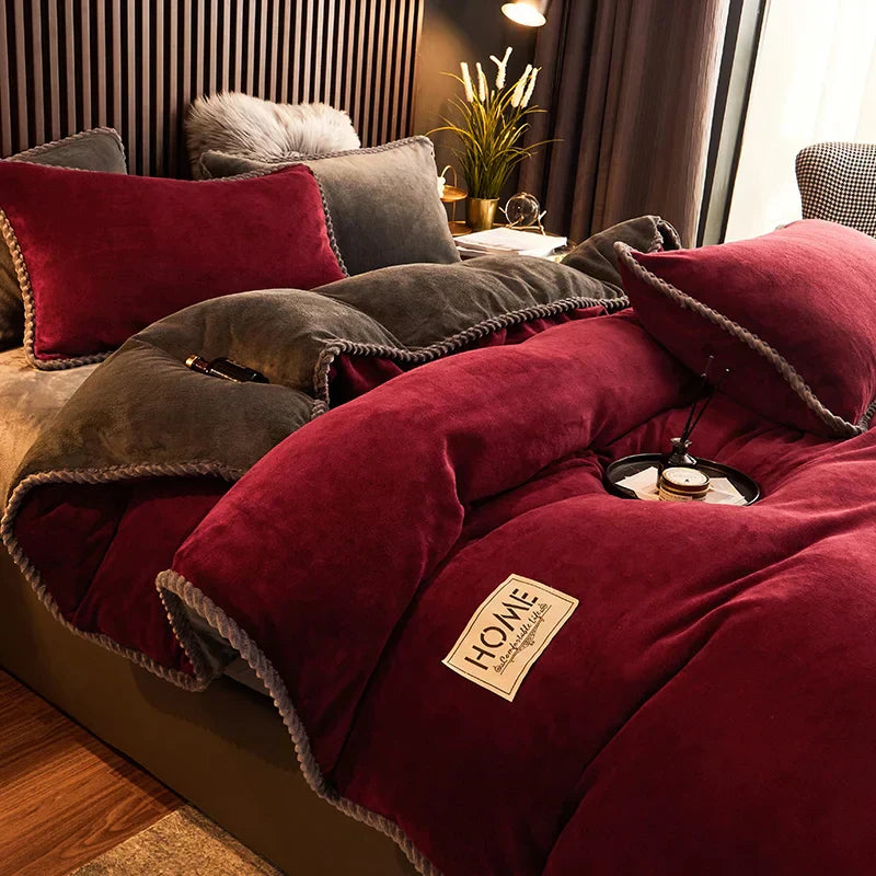 Soft Velvet King Size Bedding Set - Cofik