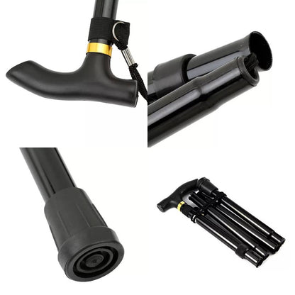 Compact Folding Walking Cane with Ergonomic Grip