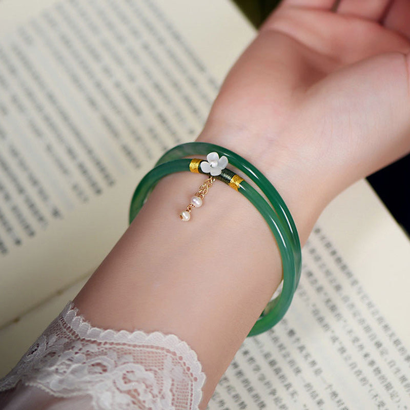 Luxurious Green Jade Bangles