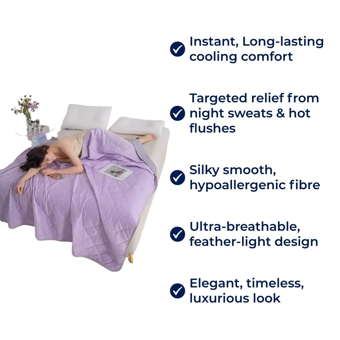 Breathable Cool Blanket for Night Sweats Relief