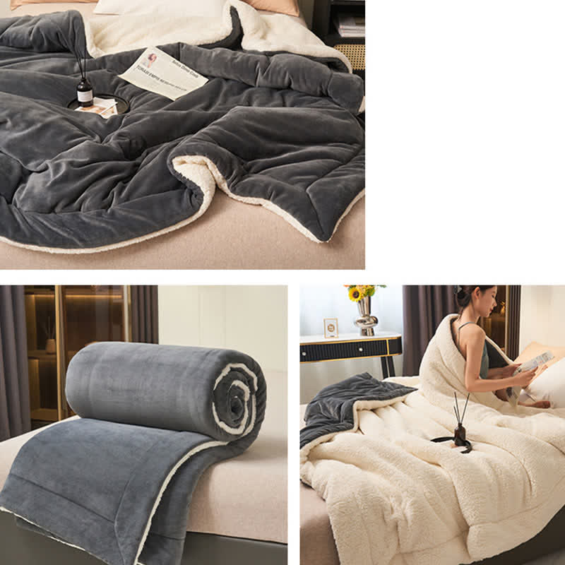 Plush Reversible Square Area Rug – Dense & Cozy