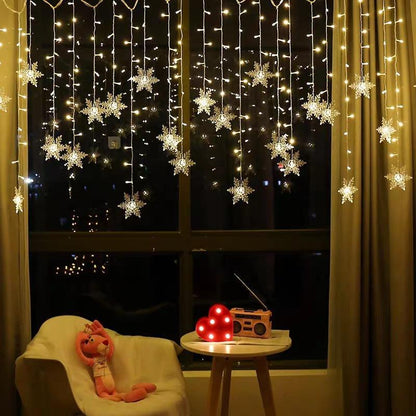 Outdoor String Snowflake Fairy Lights - Waterproof