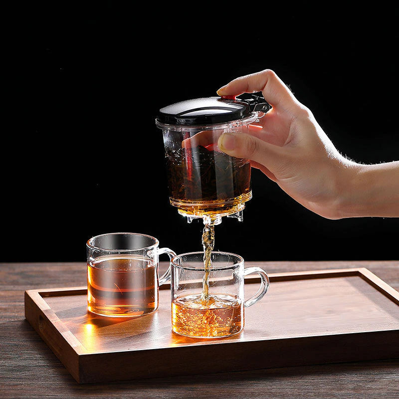 Durable Clear Glass Tea Infuser Teapot