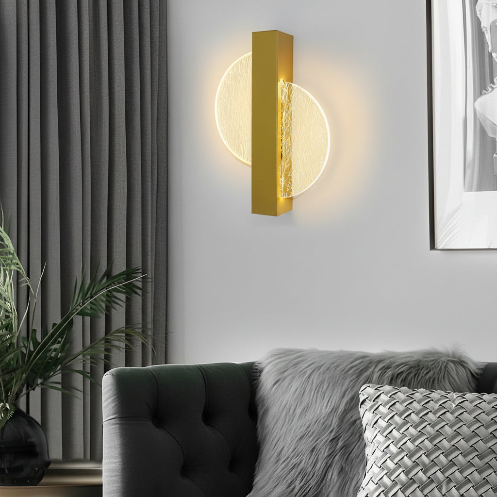 Contemporary LED Wall Light – Sleek Glass Bedroom Sconce