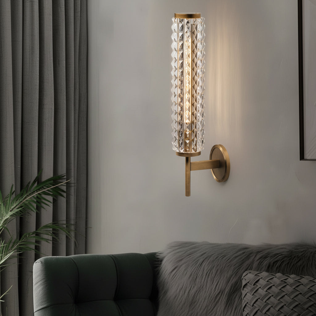 Contemporary Copper Glass LED Wall Light