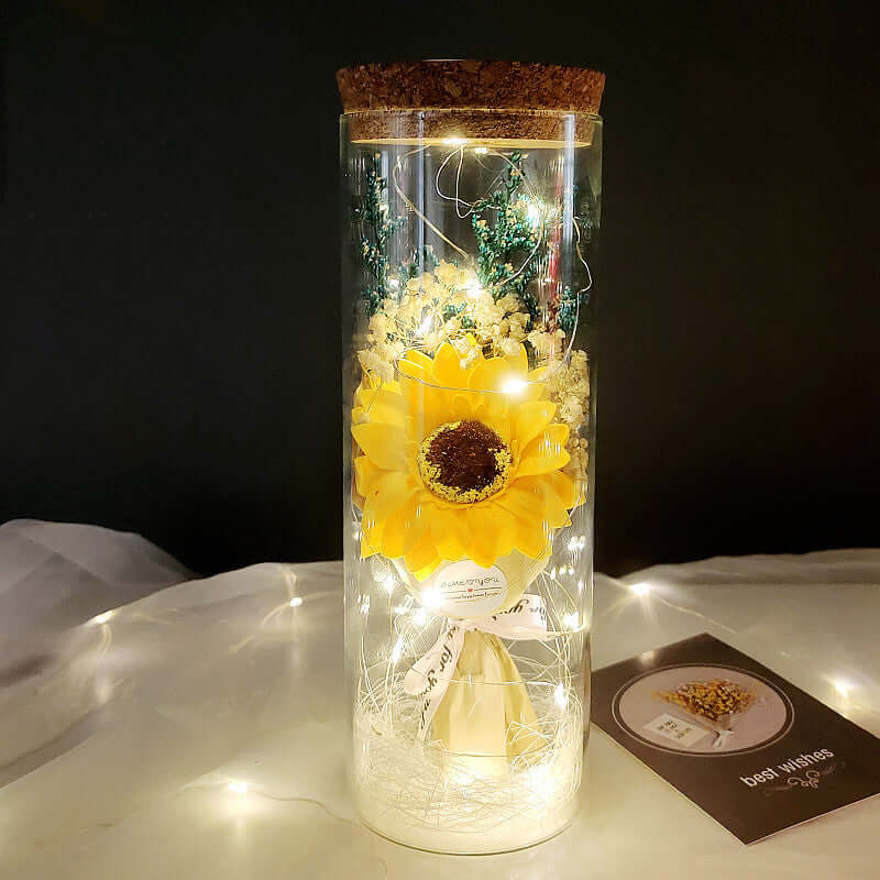Beautiful Dried Sunflower Arrangement Teacher Gift