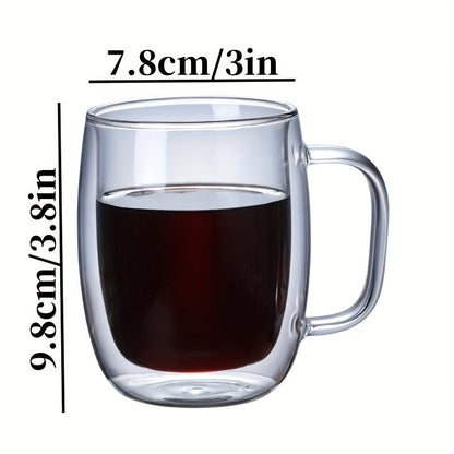 Insulated Double Layer Glass Coffee Mug