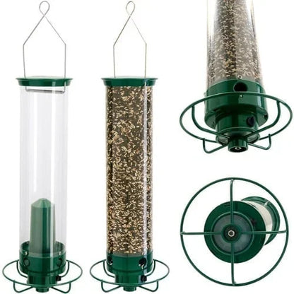 Wild Bird Feeder with Spin Tray and Large Seed Capacity