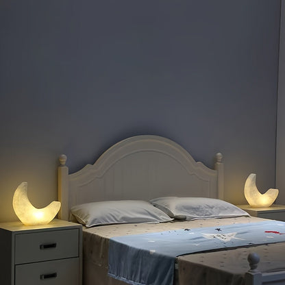 Modern Half Moon Table Lamp with Battery Operation