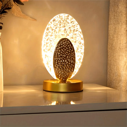 Soft Touch LED Desk Lamp with Decorative Feather Shade - Cofik