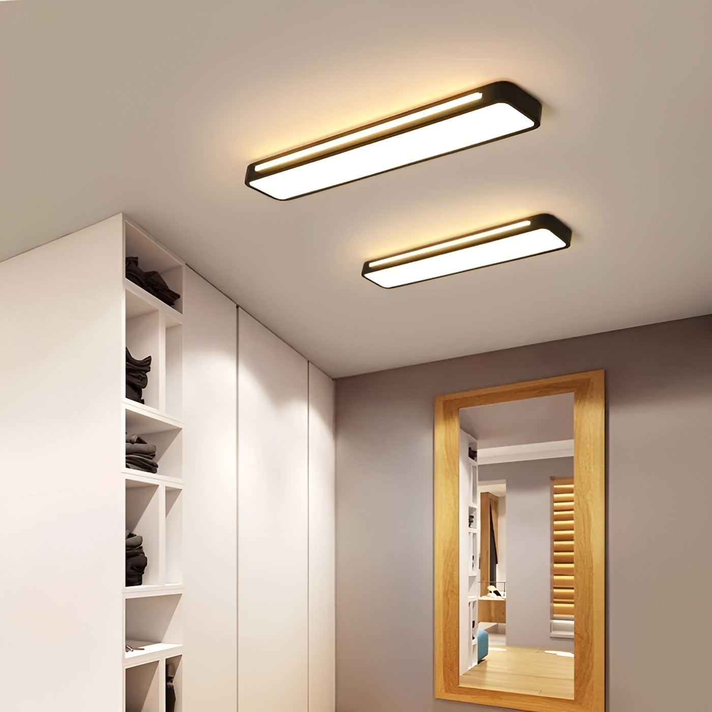 Sleek Modern Rectangular Ceiling Lamp