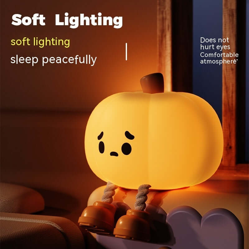 Soft Glow Halloween Pumpkin Table Lamp