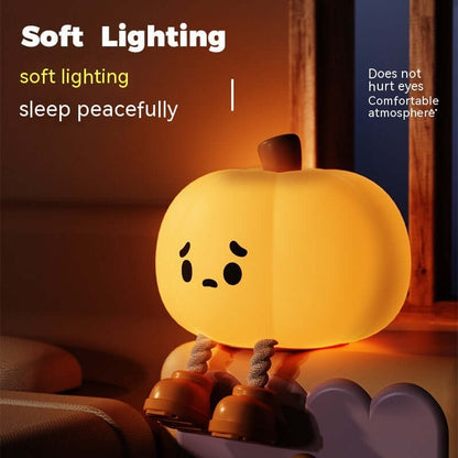 Soft Glow Halloween Pumpkin Table Lamp