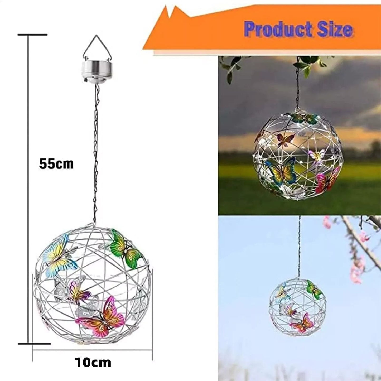 Colorful Garden Solar Butterfly Light