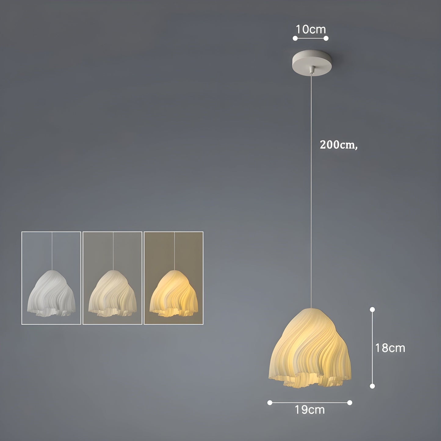 Beautiful 3D Printed Floral Pendant Lamp