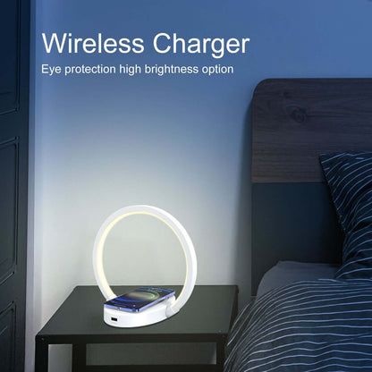 Wireless Charging Table Lamp with Bluetooth Speaker