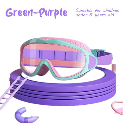 Kids Swimming Goggles Large Frame Waterproof Anti Fog - Cofik