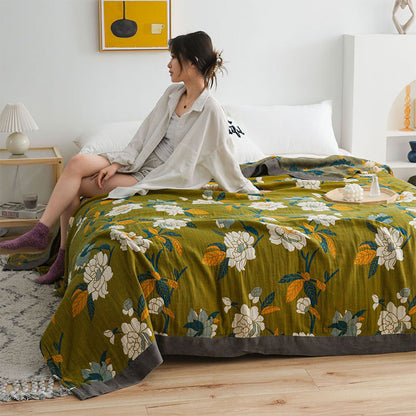 Colorful Floral Reversible Quilt