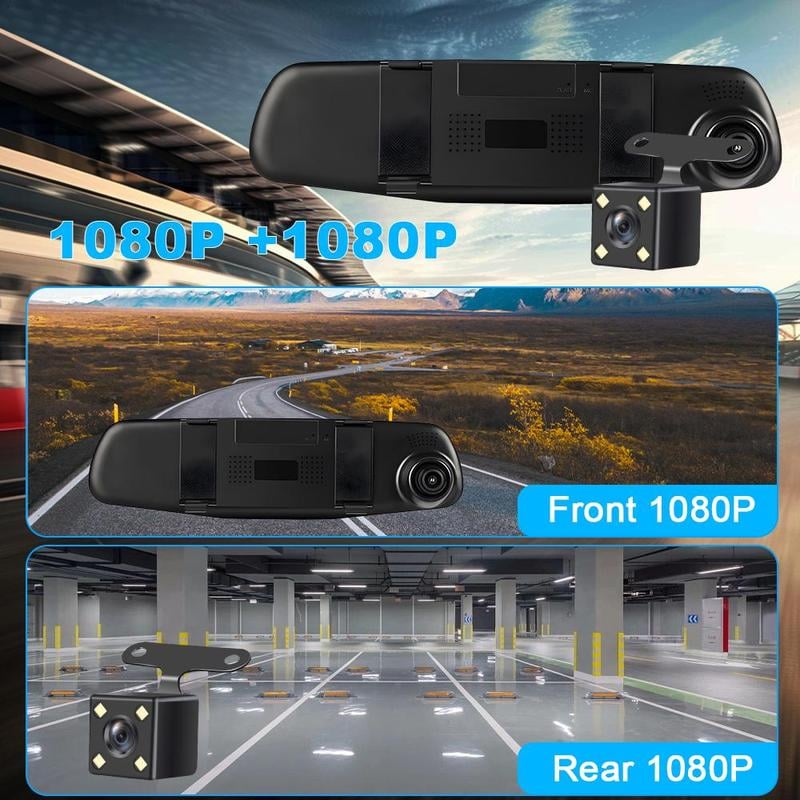Dual Lens Car Camera with Night Vision and HD Recording