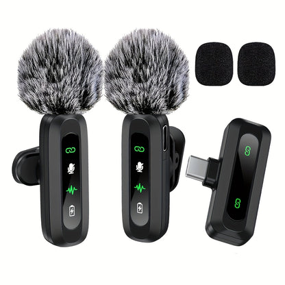 Compact Wireless Clip On Microphone for Phone and Tablet