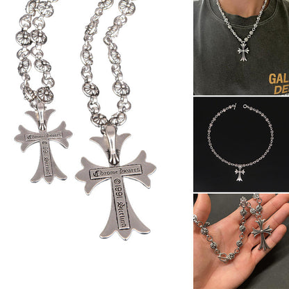 Dark Cross Chain Necklace