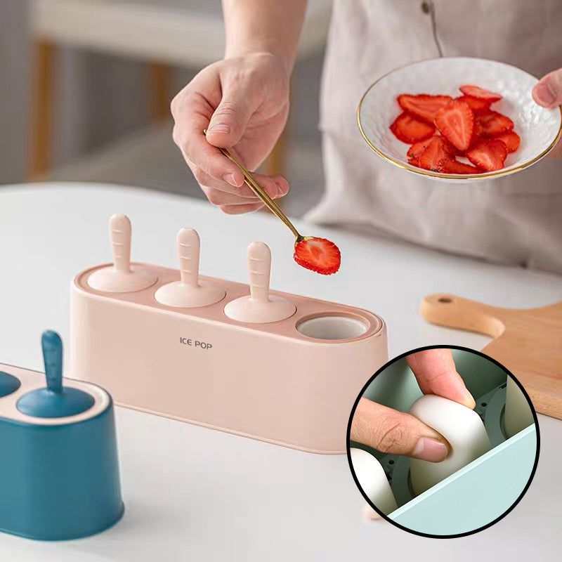 Fun Colorful Ice Pop Molds Set