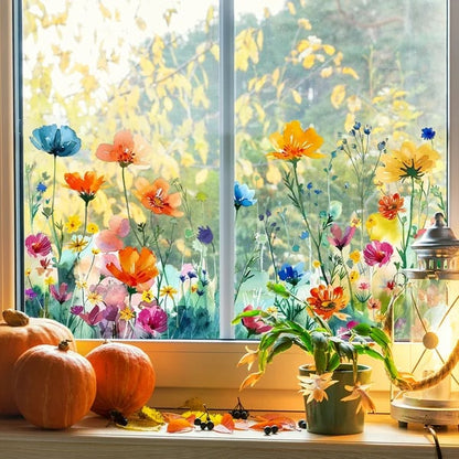 Vibrant Flower Vinyl Window Decal