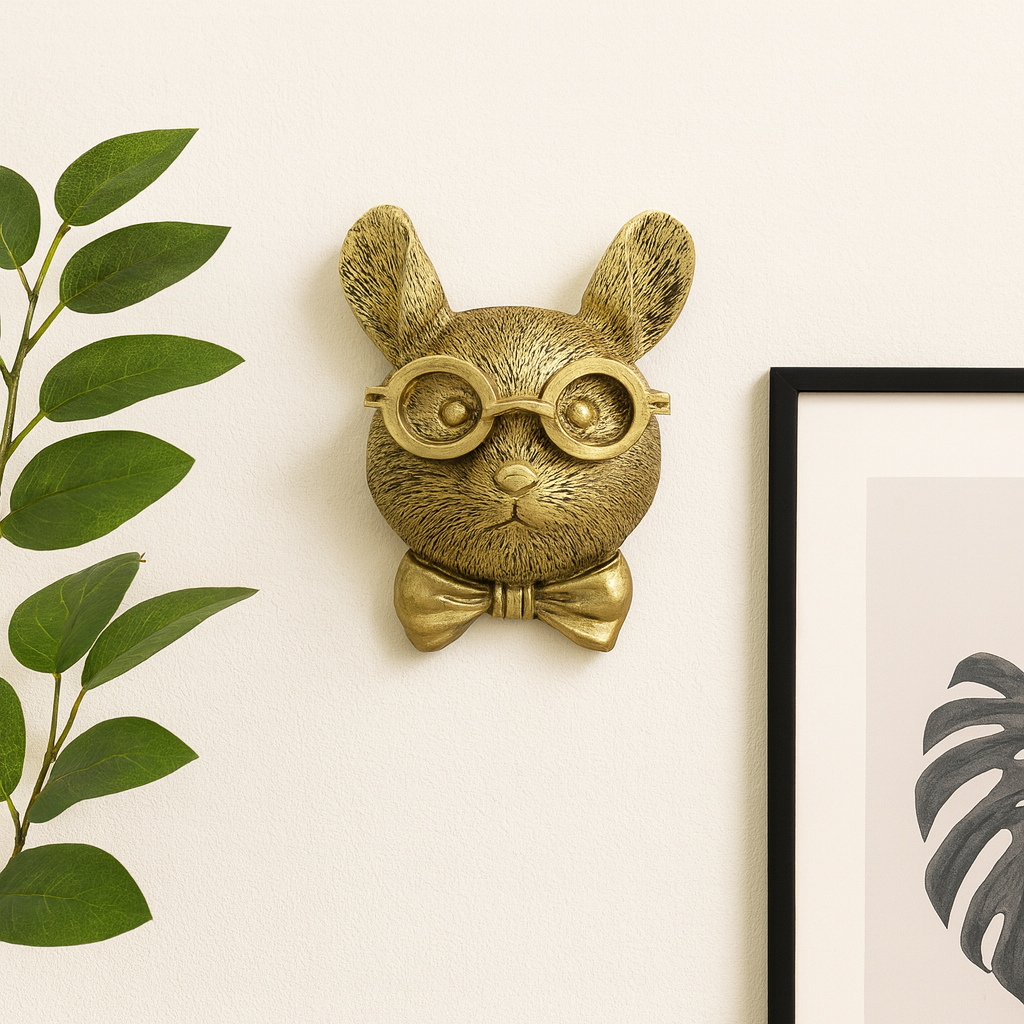 Rustic Wooden Animal Head Wall Decor