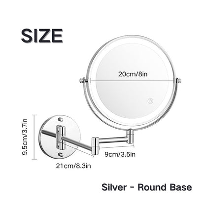 Illuminated Adjustable Bathroom Shaving Mirror