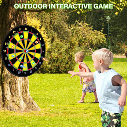 Fun Double-Sided Kids Dartboard Set