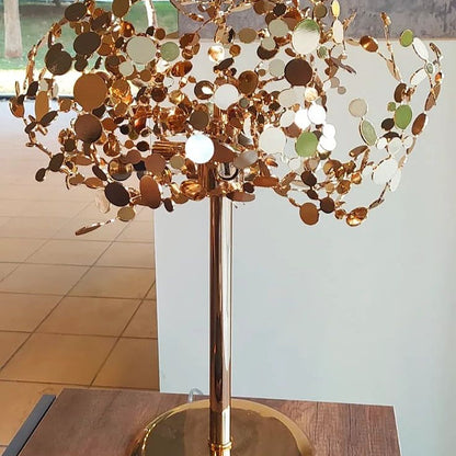 Contemporary Silver Table Night Lamp