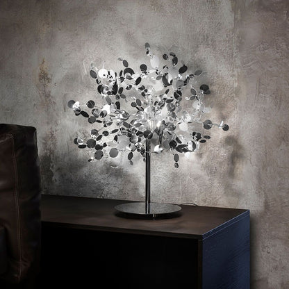 Contemporary Silver Table Night Lamp