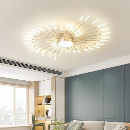 Sleek LED Semi Flush Mount Ceiling Light Fixture