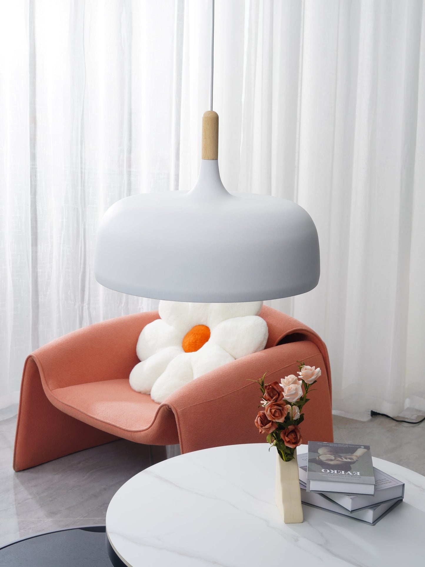 Rustic Wooden Drop Light