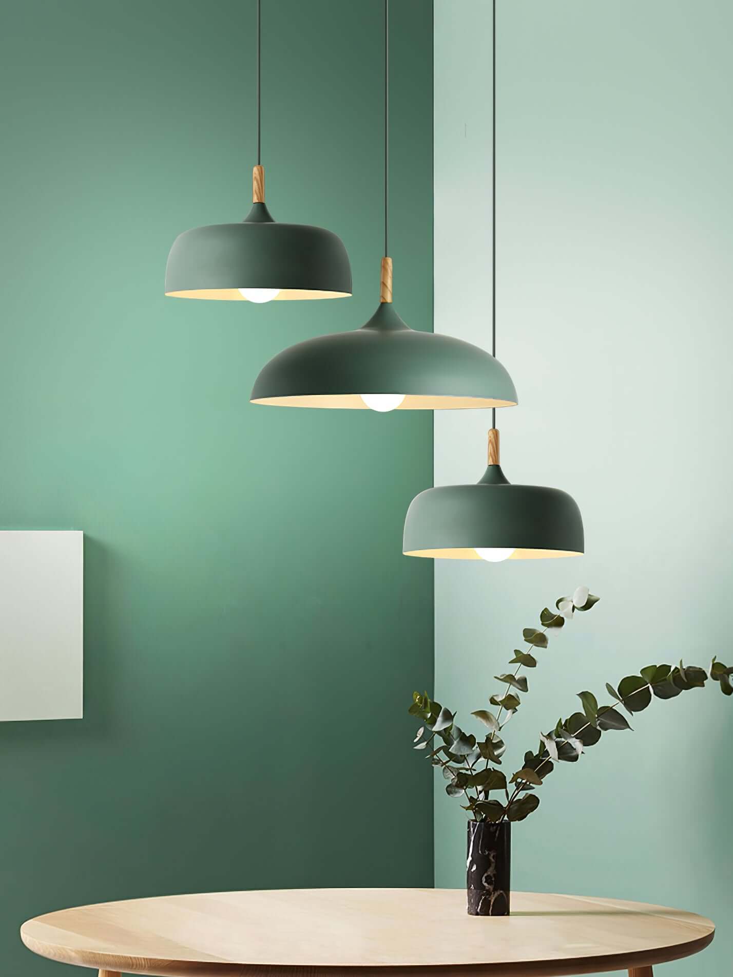 Rustic Wooden Drop Light