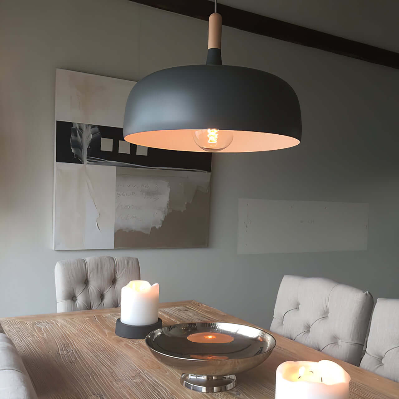 Rustic Wooden Drop Light