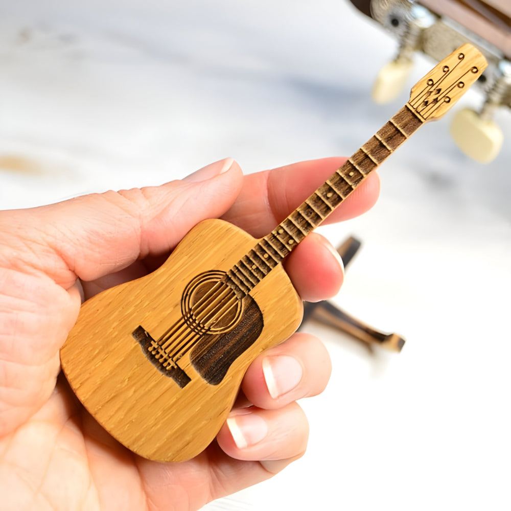 Wooden Guitar Pick Holder Case