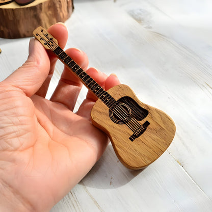 Wooden Guitar Pick Holder Case