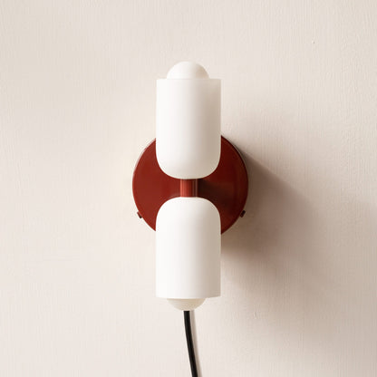 Contemporary Glass Dual Sided Table Lamp